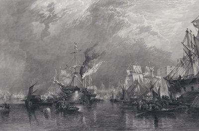 The Port of London (rytina) od Samuel (after) Bough