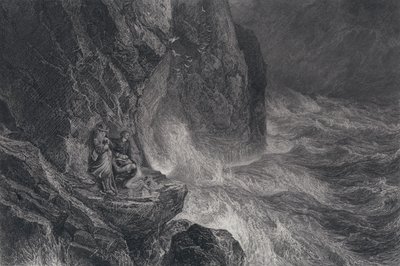 The Storm (rytina) od Samuel (after) Bough