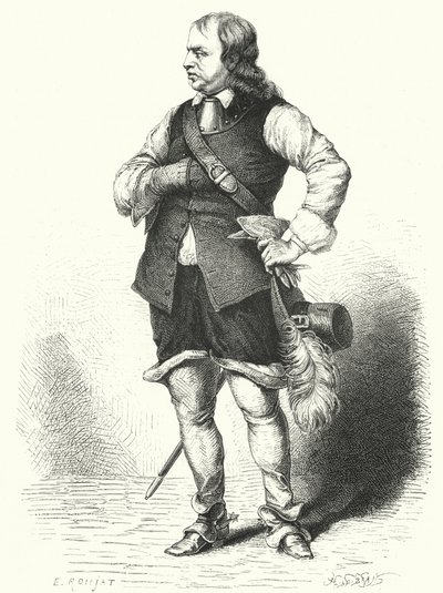 Oliver Cromwell, Lord Protector of the Commonwealth (rytina) od Samuel (after) Cooper