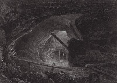 Austrálie: Burra Burra Copper Mines (rytina) od Samuel (after) Prout
