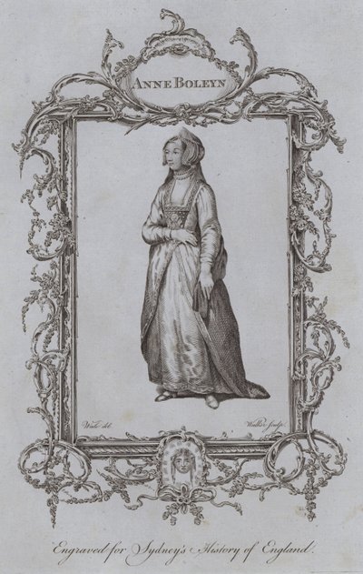 Anne Boleyn (rytina) od Samuel (after) Wale