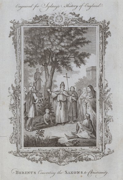 Berinus Obrácení Sasů na křesťanství (rytina) od Samuel (after) Wale
