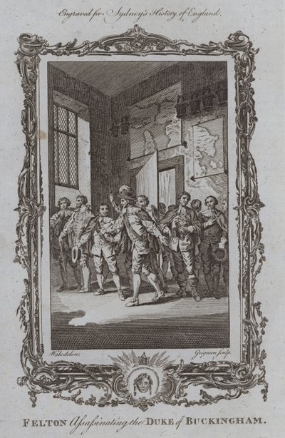 Felton atentát na vévodu z Buckinghamu (rytina) od Samuel (after) Wale