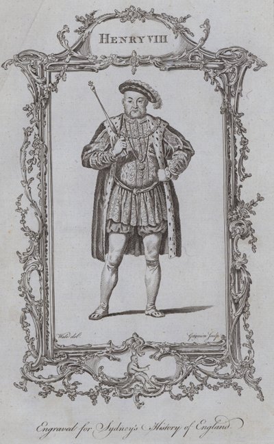 Jindřich VIII (rytina) od Samuel (after) Wale