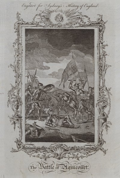 Bitva o Agincourt (rytina) od Samuel (after) Wale