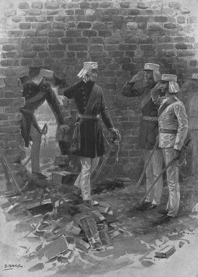 Indická vzpoura, 1857-58:...po reliéfu v Lucknow...1857, 1901. od Samuel Begg