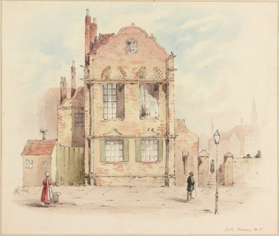 Forth House, Newcastle upon Tyne, 1843 (tužka a wc na papíře) od Samuel Bilston