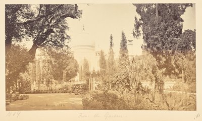 Agra; Der Taj, vom Garten aus od Samuel Bourne