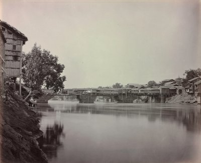 Most obchodů, Šrínagar, Kašmír od Samuel Bourne