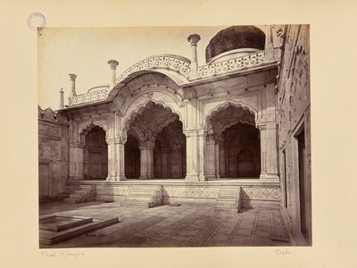 Dillí; palác, Moti Masjid (Perlová mešita) od Samuel Bourne