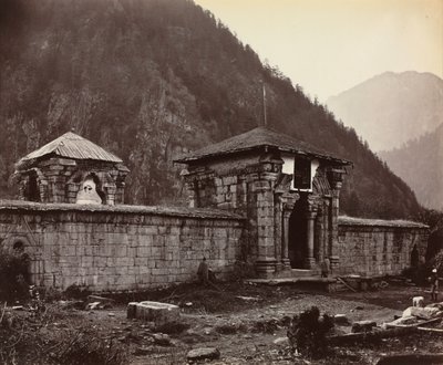 Chrám v Naveshera, Kašmír, Indie, 1864. od Samuel Bourne