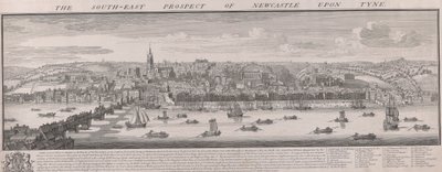 S.E. Vyhlídka na Newcastle od Samuel Buck
