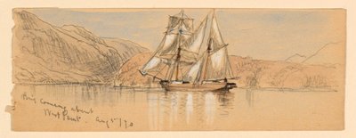 Brig se blíží, West Point od Samuel Colman