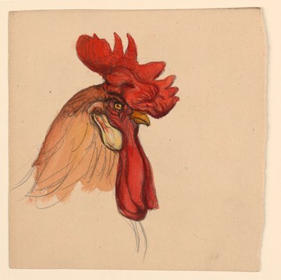 Hlava kohouta od Samuel Colman