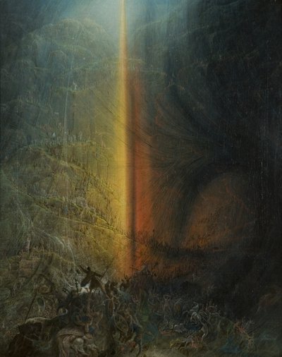 Zkáza faraonova zástupu, kolem roku 1830 (olej na plátně) od Samuel Colman