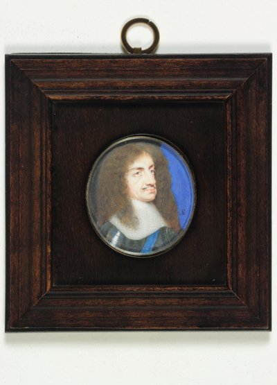 Karel II (akvarel na pergamenu) od Samuel Cooper
