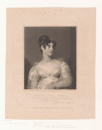 Portrét od Elizabeth Leveson-Gower Elizabeth Countess Grovenor (titul na objektu) od Samuel Cousins