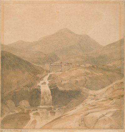 Most Ceapen Pichan, Moelwyn Mawr od Samuel Davis
