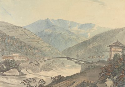 Pohled poblíž Tassisudonu [Tashicho Dzong] v Bhútánu od Samuel Davis