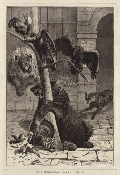 Evropská šťastná rodina od Samuel Edmund Waller