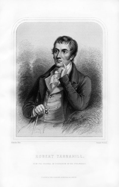Robert Tannahill , skotský básník, 1870 od Samuel Freeman