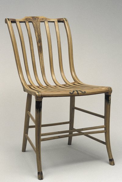 boční židle, c. 1808-1812 (bříza, dub buk, nátěr) od Samuel Gragg