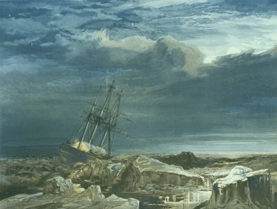 H.M.S. Investigator in the Pack, 8. října 1850, vyryto E. Walkerem, vydáno v roce 1854 od Samuel Gurney Cresswell