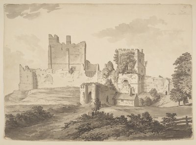 Pohled na hrad Prudhoe ve farnosti Ovingham (indická tuš na papíře) od Samuel Hieronymous Grimm