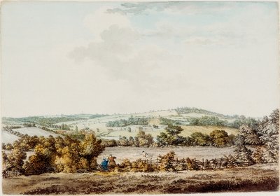 The Old House at the Grange and Barber Wood, 1787 (pero a inkoust a wc na papíře) od Samuel Hieronymous Grimm