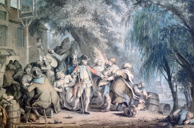 Rekrutující seržant, 18. století od Samuel Hieronymous Grimm
