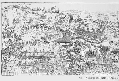 Obléhání Boulogne králem Jindřichem VIII. (1491-1547) v roce 1544, vyryl James Basire, 1788 (viz také 106603) od Samuel Hieronymous Grimm