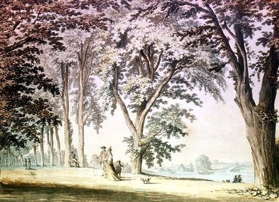 Stromy u Temže naproti Hammersmith od Samuel Hieronymous Grimm