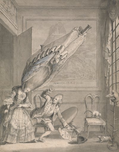 Francouzská dáma v Londýně od Samuel Hieronymus Grimm