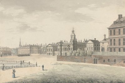 Průvod koňské hlídky, Whitehall od Samuel Hieronymus Grimm