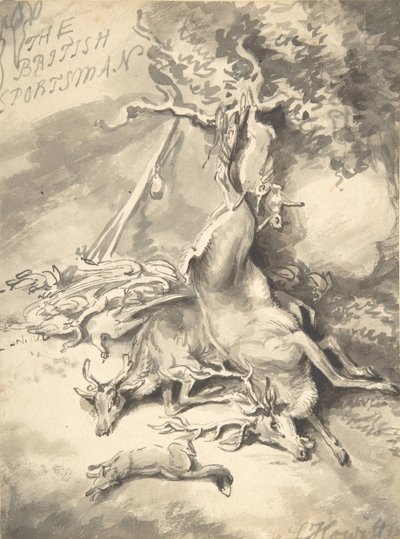 Design pro Frontispiece of The British Sportsman, ca. 1812. od Samuel Howitt
