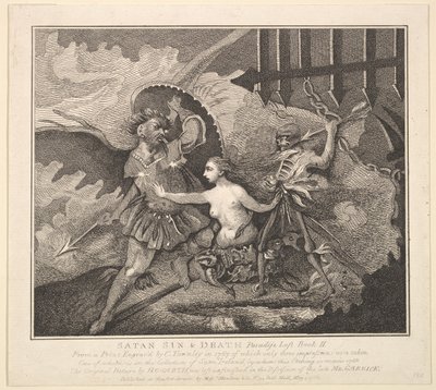 Satan, hřích a smrt Ztracený ráj, kniha II, 1. května 1788. od Samuel Ireland
