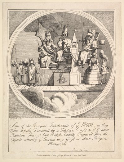 Někteří z hlavních obyvatel Měsíce, jak byli dokonale objeveni..., 1. května 1788. od Samuel Ireland