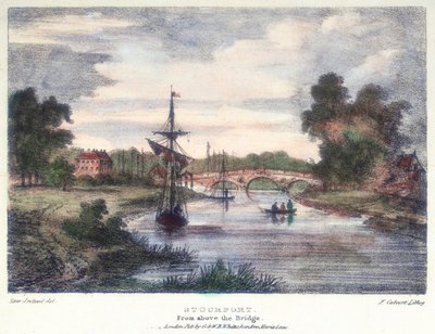 Stourport-on-Severn, Worcestershire, shora most, c1795. od Samuel Ireland