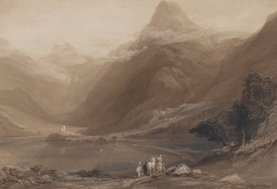 Jezero Llanberis, Severní Wales, 1820-30. od Samuel Jackson