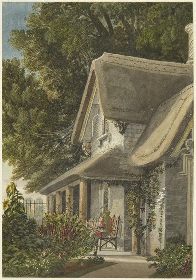 The Lodge, Broomwell House, Brislington, cca 1824 (tužka a akvarel na papíře) od Samuel Jackson