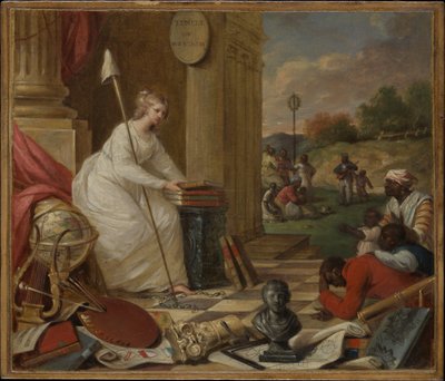 Study For Liberty Display the Arts and Sciences, or The Genius of America Encouraging the Emancipation of the Blacks, c.1791-92 (olej na plátně) od Samuel Jennings