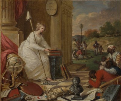 Study For Liberty Displaying the Arts and Sciences, aneb The Genius of America..., ca. 1791-92. od Samuel Jennings