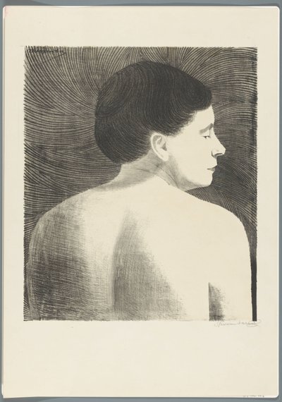 Ženský akt při pohledu zezadu od Samuel Jessurun de Mesquita (signed by artist)