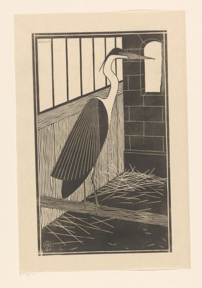 velká volavka od Samuel Jessurun de Mesquita (signed by artist)