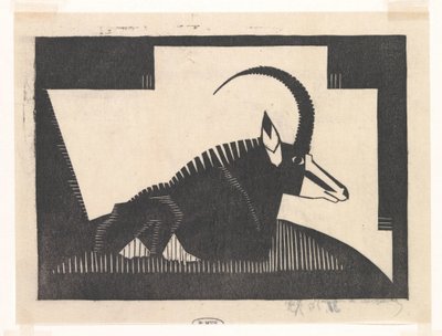 Sabelantilope od Samuel Jessurun de Mesquita (signed by artist)