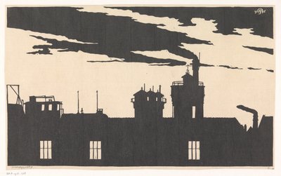 Silueta Oostergasfabriek od Samuel Jessurun de Mesquita (signed by artist)