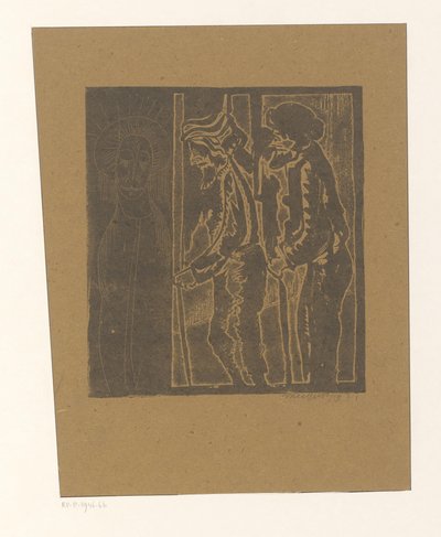 Dva muži na postavě se zavřenýma očima od Samuel Jessurun de Mesquita (signed by artist)