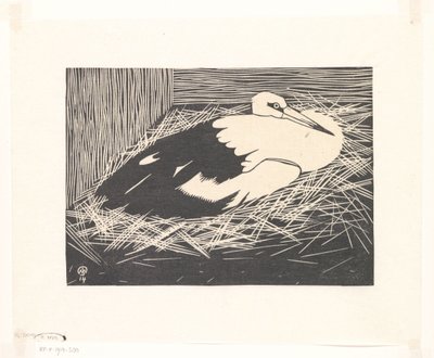 Čáp bílý (Magoear Stork) od Samuel Jessurun de Mesquita