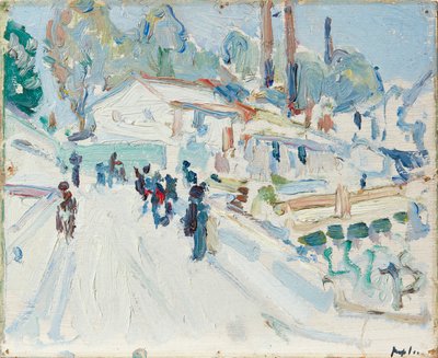 Ulice v Paříži (olej na palubě) od Samuel John Peploe