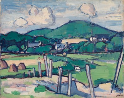 Krajina, kolem 1891-1935 (olej na panelu) od Samuel John Peploe